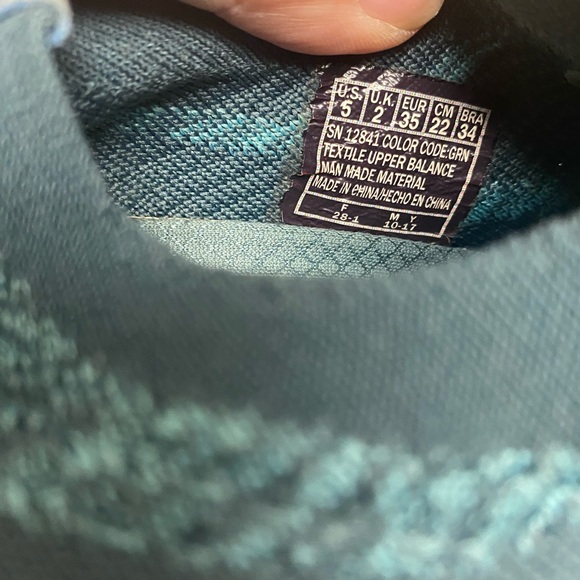 Skechers Cooled Memory Foam Cooled Blue Green Sneakers - Picture 6 of 8